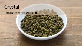  Presentation with sichuan pepper - Theme consisting of green sichuan pepper background and a  colored foreground