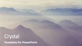  Presentation with mountains - Amazing presentation design having green silhouette - chimgan mountains near tashent city backdrop and a gray colored foreground