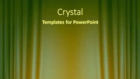  Presentation with green curtain - Amazing presentation theme having green-silk-curtain-abstract-background backdrop and a tawny brown colored foreground