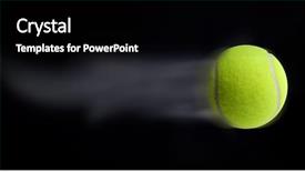  Presentation with green moving - Presentation theme having green smoke - tennis ball fast moving background and a black colored foreground