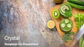  Presentation with kiwi - Audience pleasing presentation theme consisting of green smoothie cucumber lemon kiwi backdrop and a  colored foreground