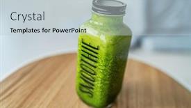  Presentation with healthy drink - Beautiful slides featuring green-smoothie-detox-healthy-breakfast backdrop and a lemonade colored foreground