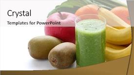  Presentation with smoothie - Amazing slides having green smoothie backdrop and a white colored foreground
