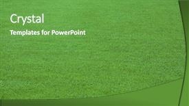  Presentation with soccer field - PPT layouts consisting of green soccer field background and a seafoam green colored foreground