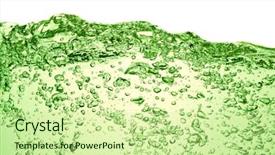  Presentation with soda - Colorful presentation theme enhanced with green soda drink with bubbles backdrop and a soft green colored foreground