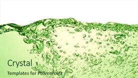  Presentation with soda - Cool new PPT theme with green soda drink with bubbles backdrop and a  colored foreground