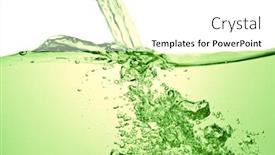  Presentation with soda - Colorful presentation enhanced with green-soda-drink-with-bubbles backdrop and a white colored foreground