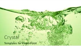  Presentation with soda - Presentation design featuring green-soda-drink-with-bubbles background and a mint green colored foreground