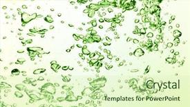  Presentation with soda - Theme having green soda drink with bubbles background and a soft green colored foreground