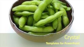  Presentation with japanese food - Colorful theme enhanced with 3d illustration of communication cable backdrop and a sky blue colored foreground