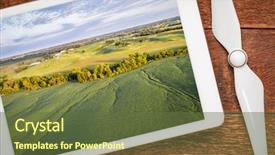  Presentation with soybean - Slides featuring green soybean fields background and a tawny brown colored foreground