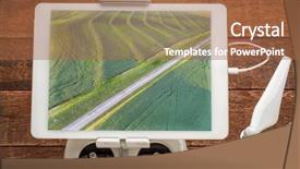  Presentation with soybean - Beautiful PPT layouts featuring green soybean fields backdrop and a red colored foreground