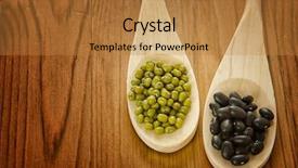  Presentation with black soybean - Colorful presentation theme enhanced with green soybeans and mexican black backdrop and a gold colored foreground