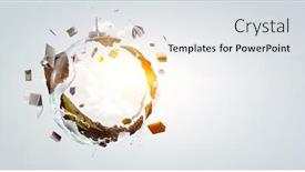  Presentation with clear water - PPT theme featuring green-sphere-landscape-with-grass background and a white colored foreground