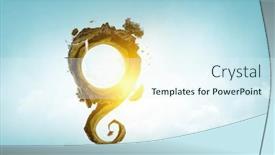  Presentation with clear water - Slide set featuring green-sphere-landscape-with-grass background and a sky blue colored foreground