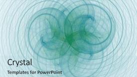  Presentation with elegant abstract of blue green - Colorful presentation theme enhanced with green spiral graph abstract background backdrop and a light blue colored foreground