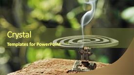  Presentation with insect - Cool new presentation with green spiral insect repellent mosquito backdrop and a tawny brown colored foreground