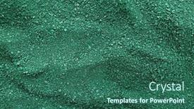  Presentation with green algae - Colorful presentation theme enhanced with green-spirulina-algae-powder backdrop and a ocean colored foreground