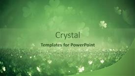  Presentation with sparkling - Colorful presentation design enhanced with green-st-patricks-day-background backdrop and a seafoam green colored foreground