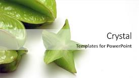  Presentation with green star - Presentation design consisting of green star fruits isolated background and a white colored foreground