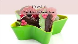  Presentation with green star - Presentation design consisting of green-star-full-with-christmas background and a lemonade colored foreground