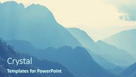  Presentation with green mountains - Cool new presentation design with green steep mountains in vietnam backdrop and a ocean colored foreground