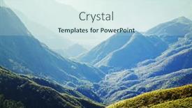  Presentation with green mountains - PPT theme consisting of green-steep-mountains-in-vietnam background and a sky blue colored foreground