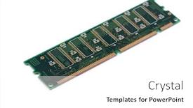  Presentation with electronics white - PPT layouts featuring green-stick-of-ram-memory background and a white colored foreground