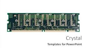  Presentation with electronics white - Cool new slides with green-stick-of-ram-memory backdrop and a white colored foreground