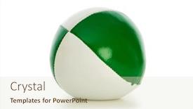  Presentation with earth science green and white - Beautiful presentation theme featuring green-stress-balls-isolated backdrop and a soft green colored foreground