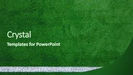  Presentation with sports field - Slide deck having green synthetic grass sports field background and a forest green colored foreground
