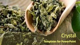  Presentation with green tea - Audience pleasing slides consisting of green tea closeup backdrop and a tawny brown colored foreground