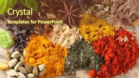  Presentation with green tea - PPT layouts enhanced with green tea herbs and spices background and a tawny brown colored foreground