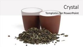  Presentation with green tea - Theme consisting of green-tea-isolated-on-white background and a white colored foreground