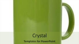  Presentation with green tea - Slides enhanced with green tea mug or cup background and a yellow colored foreground