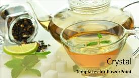  Presentation with cancer lemon green ribbon - Amazing presentation having green tea set with lemon backdrop and a yellow colored foreground