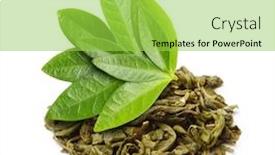  Presentation with green tea - Cool new theme with green-tea-with-leaf-isolated backdrop and a yellow colored foreground