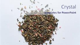  Presentation with green tea - Beautiful slide deck featuring green-tea-with-petals backdrop and a sky blue colored foreground