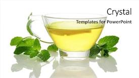  Presentation with green tea - Presentation design having green tea background and a white colored foreground