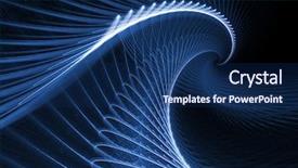  Presentation with wave - Slide deck featuring green tech background - fractal rendering resembling big wave background and a navy blue colored foreground