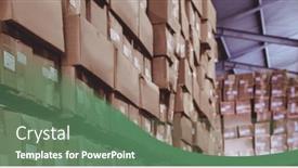  Presentation with green logistics - Theme having green-technology-background-over-stack background and a ocean colored foreground