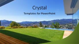  Presentation with infinity - Presentation enhanced with green teck - villa infinity swimming pool background and a light blue colored foreground