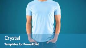  Presentation with green color - PPT layouts with green templates - young man in stylish t-shirt background and a teal colored foreground