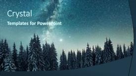  Presentation with green travel - Slide deck featuring green-tent-lighted background and a ocean colored foreground