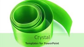  Presentation with textile - Audience pleasing presentation theme consisting of green-textile-roll-isolated backdrop and a seafoam green colored foreground