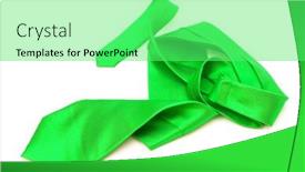  Presentation with elegant green white romantic - Cool new PPT theme with green-tie-close-up backdrop and a seafoam green colored foreground