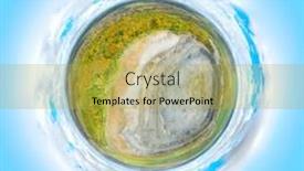  Presentation with stone quarry - Audience pleasing slide deck consisting of green tiny planet with ecologic disaster 360 degrees aerial panorama of stone quarry in rainforest climate change concept endangereds ecosystems on earth backdrop and a yellow colored foreground