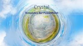  Presentation with stone quarry - Presentation consisting of tiny planet with ecologic disaster background and a sky blue colored foreground