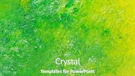  Presentation with interior design yellow and green - Audience pleasing slides consisting of green to yellow oil painting backdrop and a shamrock green colored foreground