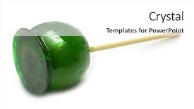  Presentation with green apple - Audience pleasing theme consisting of candied apples - green toffee apple backdrop and a  colored foreground
